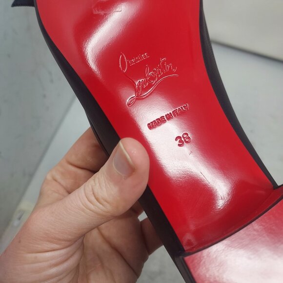 Christian Louboutin Black Mamaflirt Leather Ballerina Pump - Picture 5 of 11